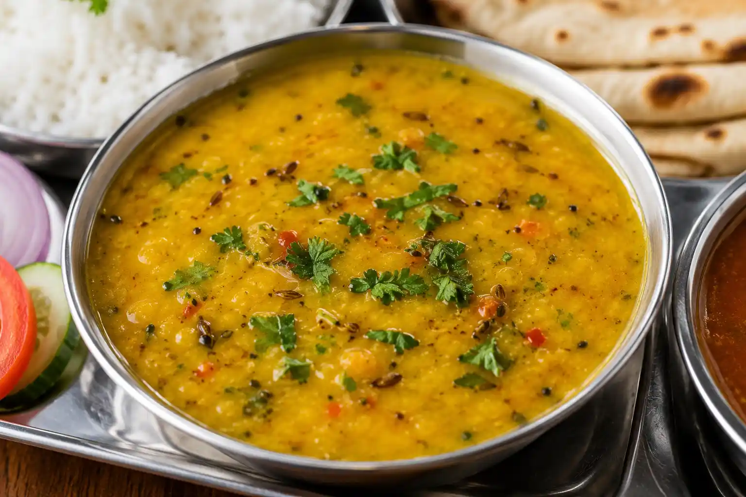 Dal served in Corporate Thali